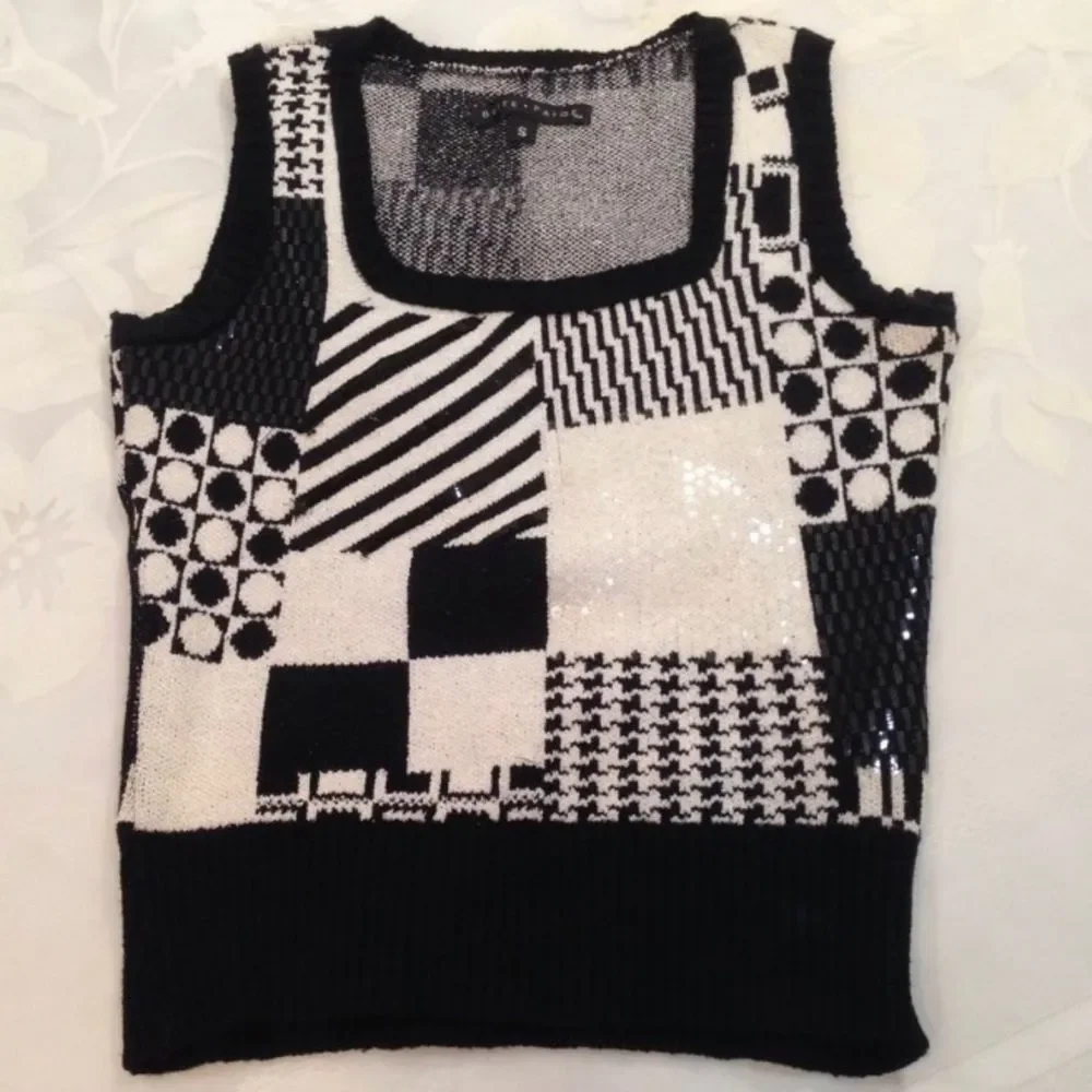 Vintage Bette Paige Sleeveless Shimmer Sweater - Picture 5 of 5